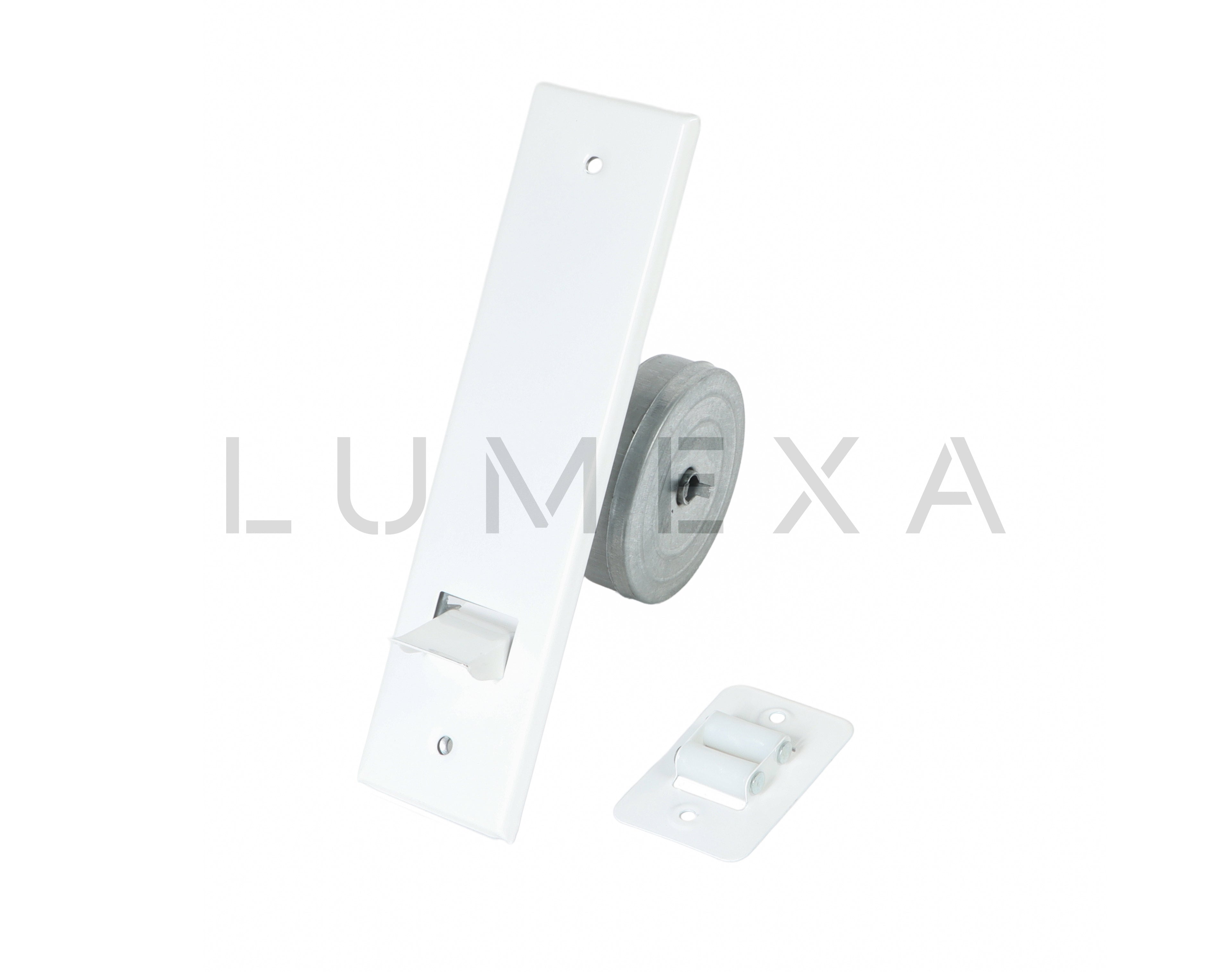 Conjunto Enrolador de Fita (Embutir) + Passador 20mm Fita - Branco