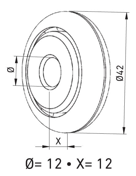 Rolamento 42mm Metal R-12