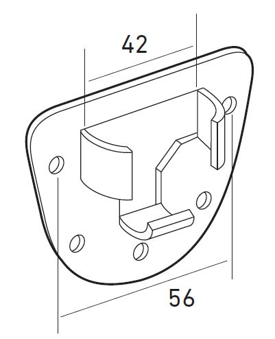 Suporte de Obra para Rolamento 42mm